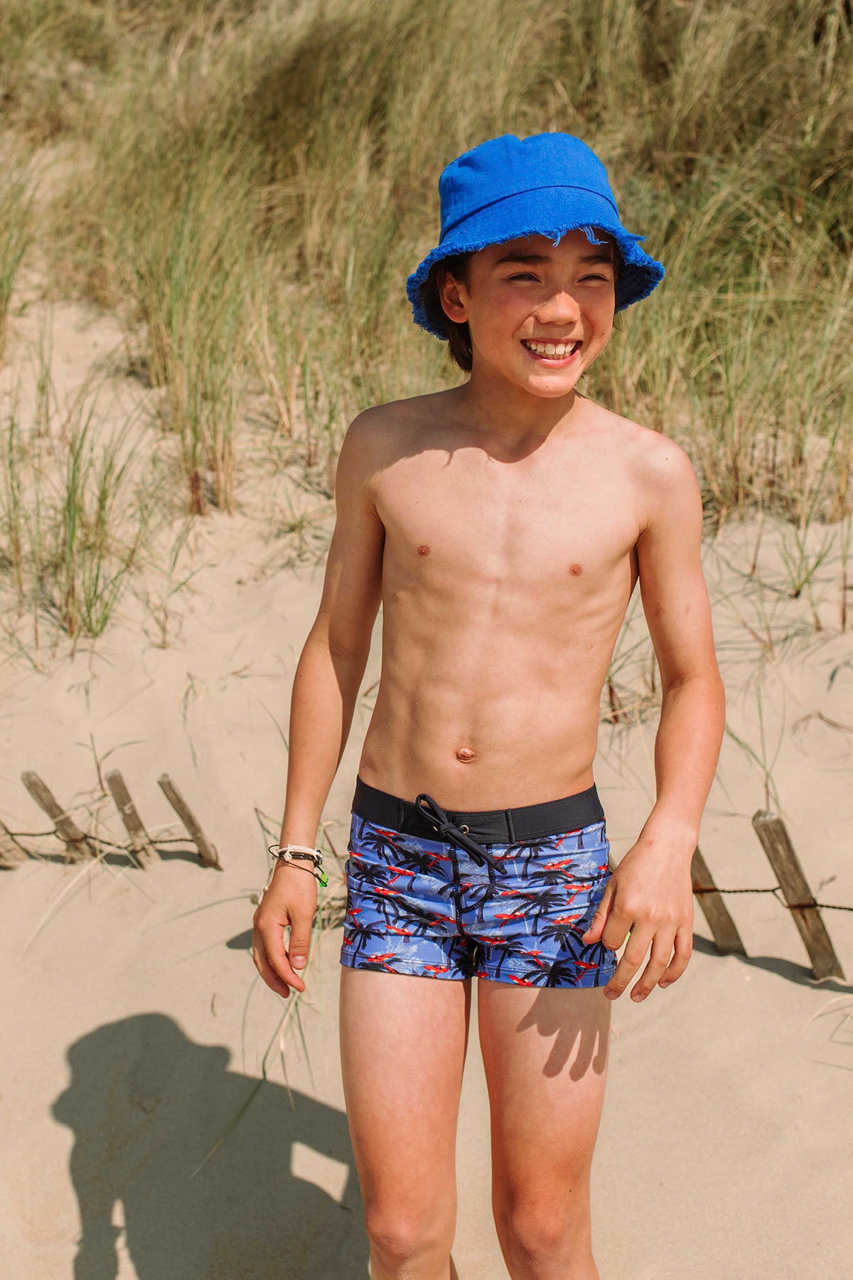 Nevada Just Beach boys brief swim shorts Parrot palm