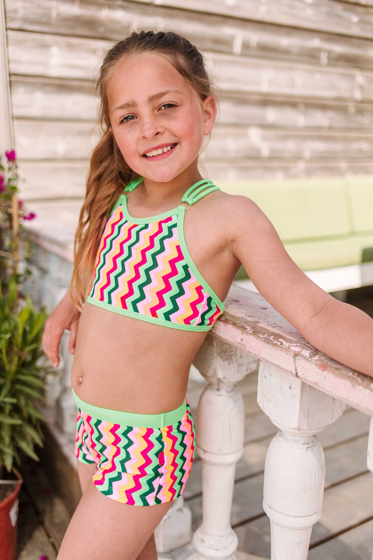 Zigzag braid Just Beach girls bikni