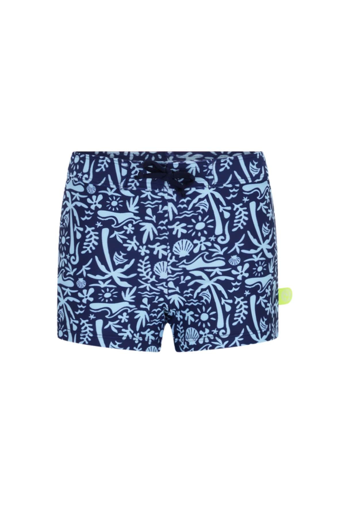 Nevada Swim Shorts Black and White Palm