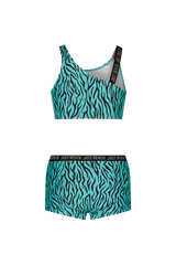 Tanzania Just Beach girls bikini Turquoise zebra