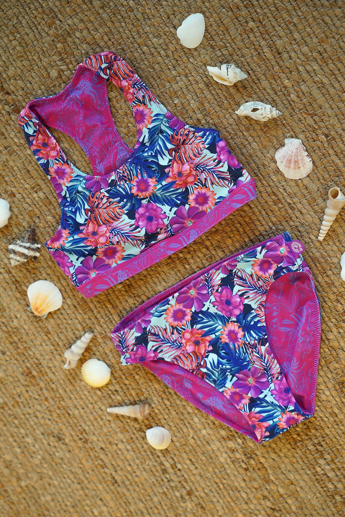 Inside out bikini Jungle flower